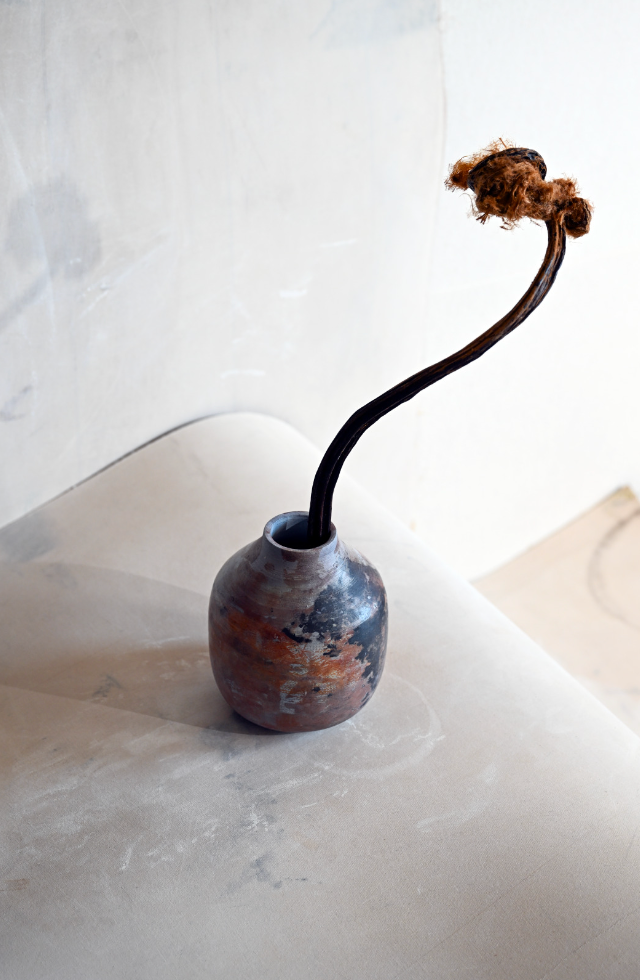 Bury Me West - #14 - One of a kind mason stained clay vase — handmade ceramic | Twelve Thirty Four