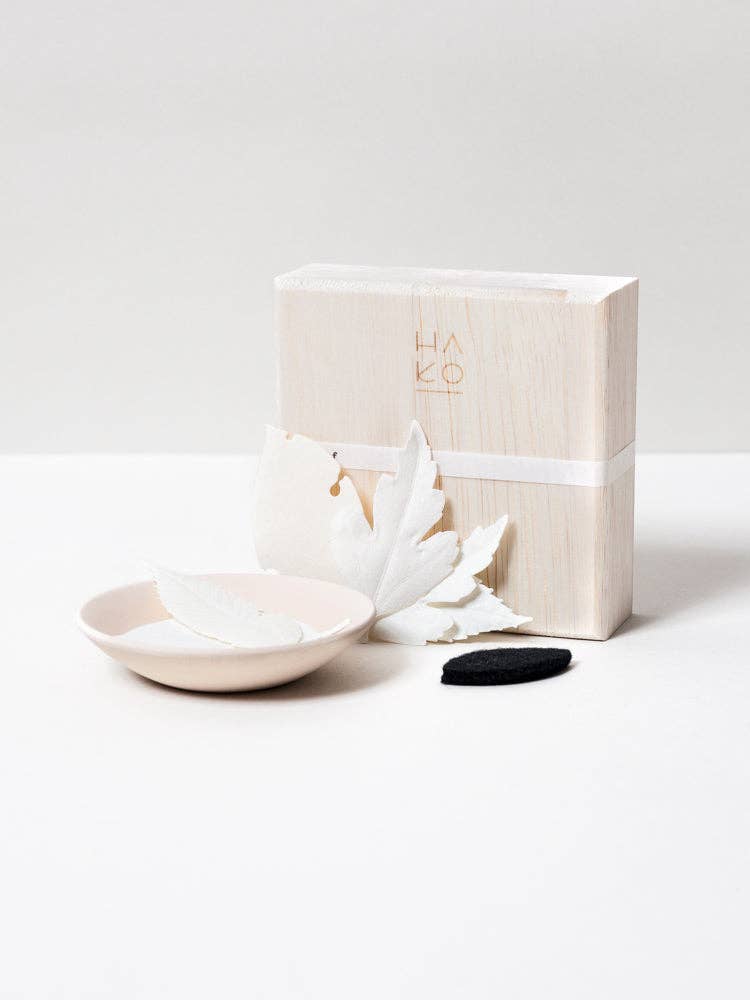 HA KO Paper Incense - Wooden Box Set of 6 With Incense Mat | Twelve Thirty Four