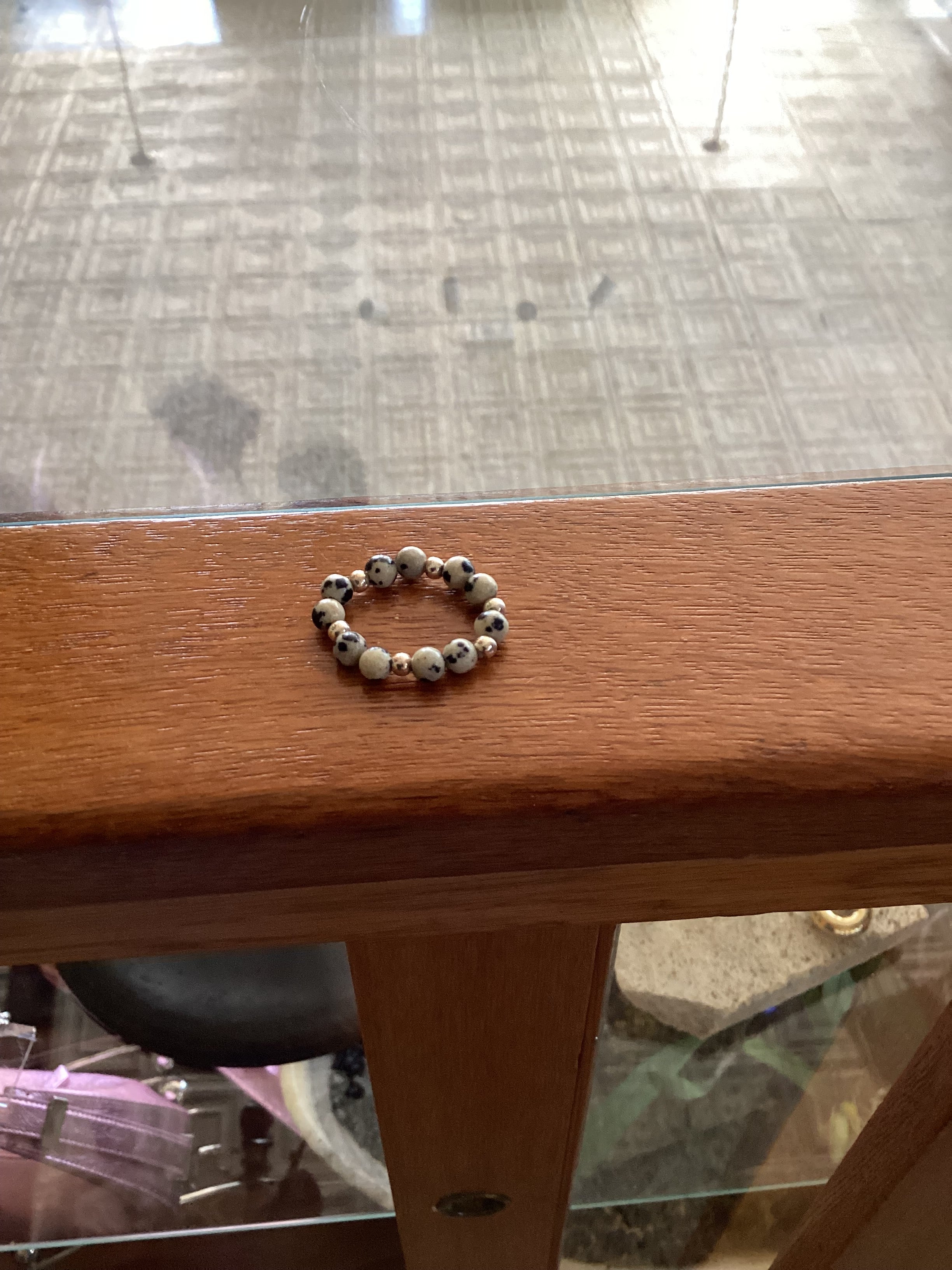 Simonett — Spotted Bead & Silver Ring