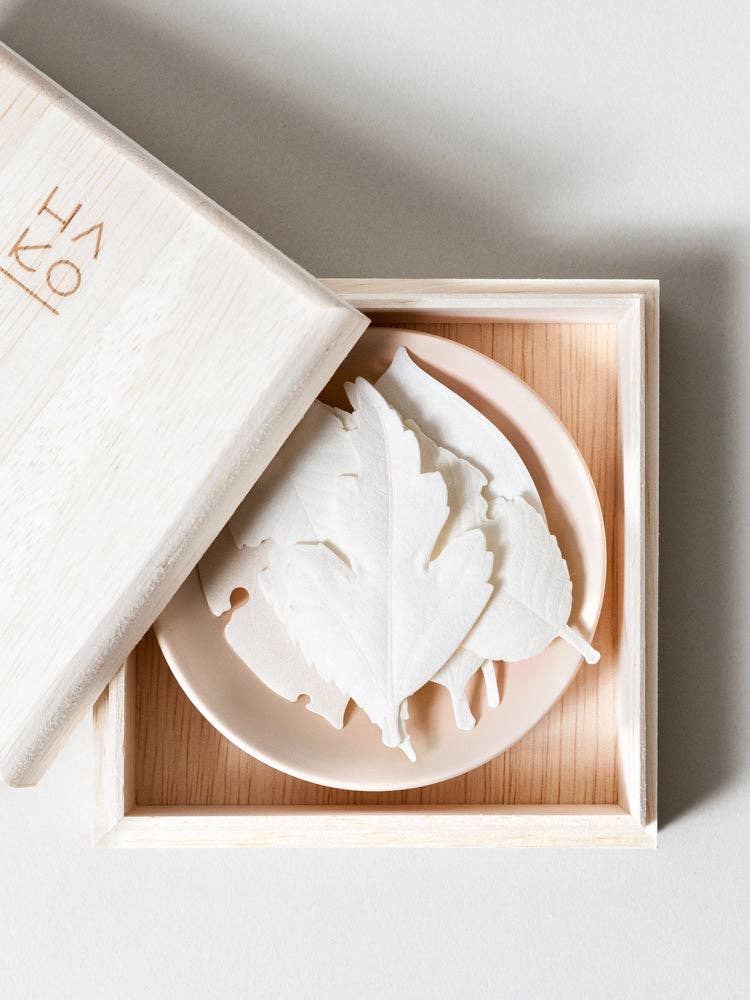 HA KO Paper Incense - Wooden Box Set of 6 With Incense Mat | Twelve Thirty Four