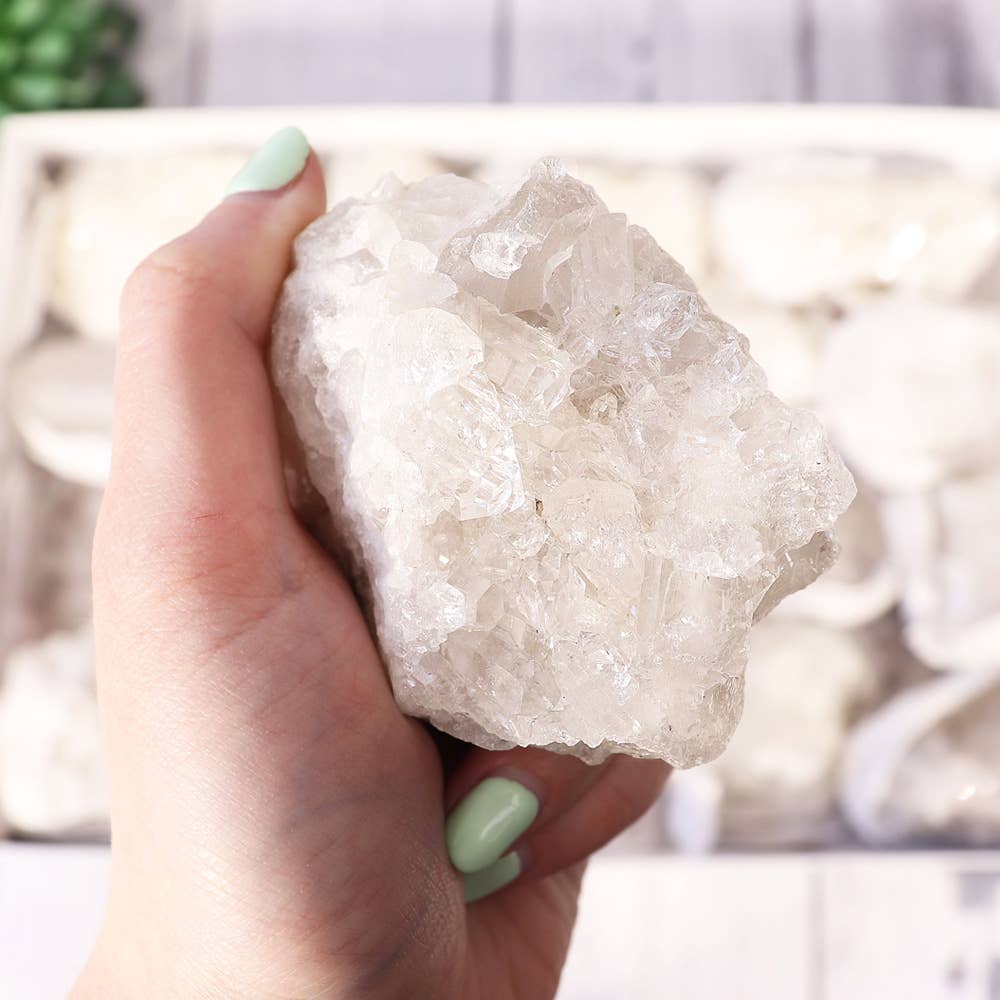 Crystal Quartz Clusters/Points in a Flat