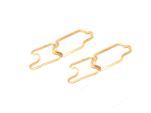 Elizabeth Hooper Studio - Puzzle Collection - Wave double earrings pair — artisan jewelry | Twelve Thirty Four