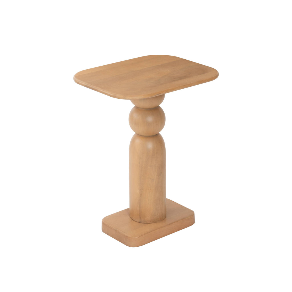 Vita Sculptural Solid Wood Accent End Table | Twelve Thirty Four