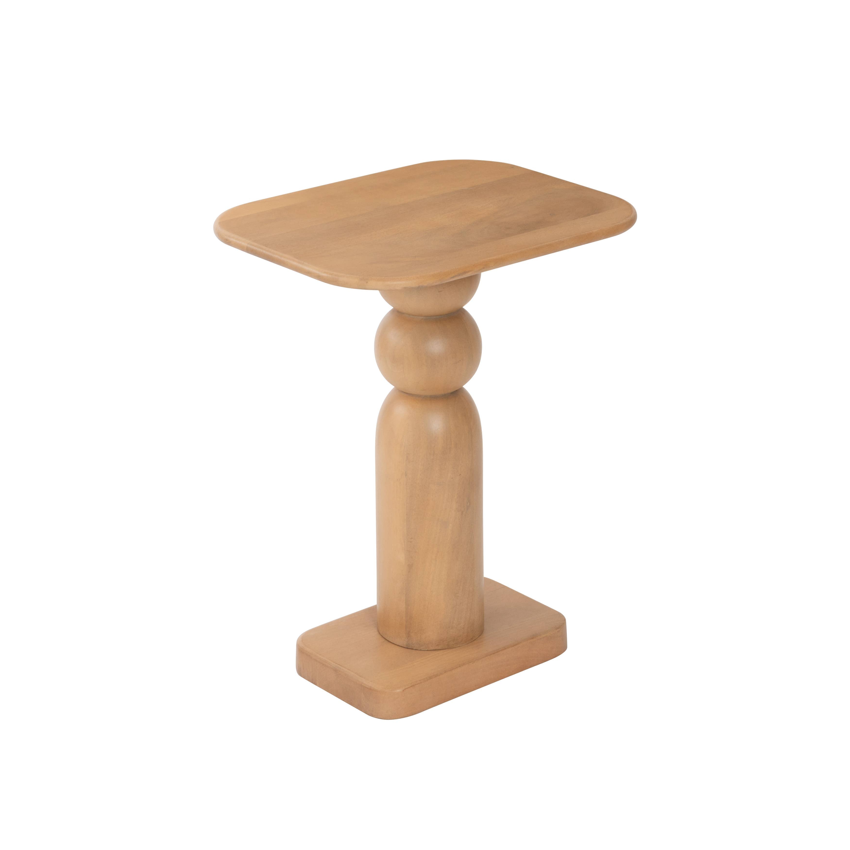 Vita Sculptural Solid Wood Accent End Table | Twelve Thirty Four