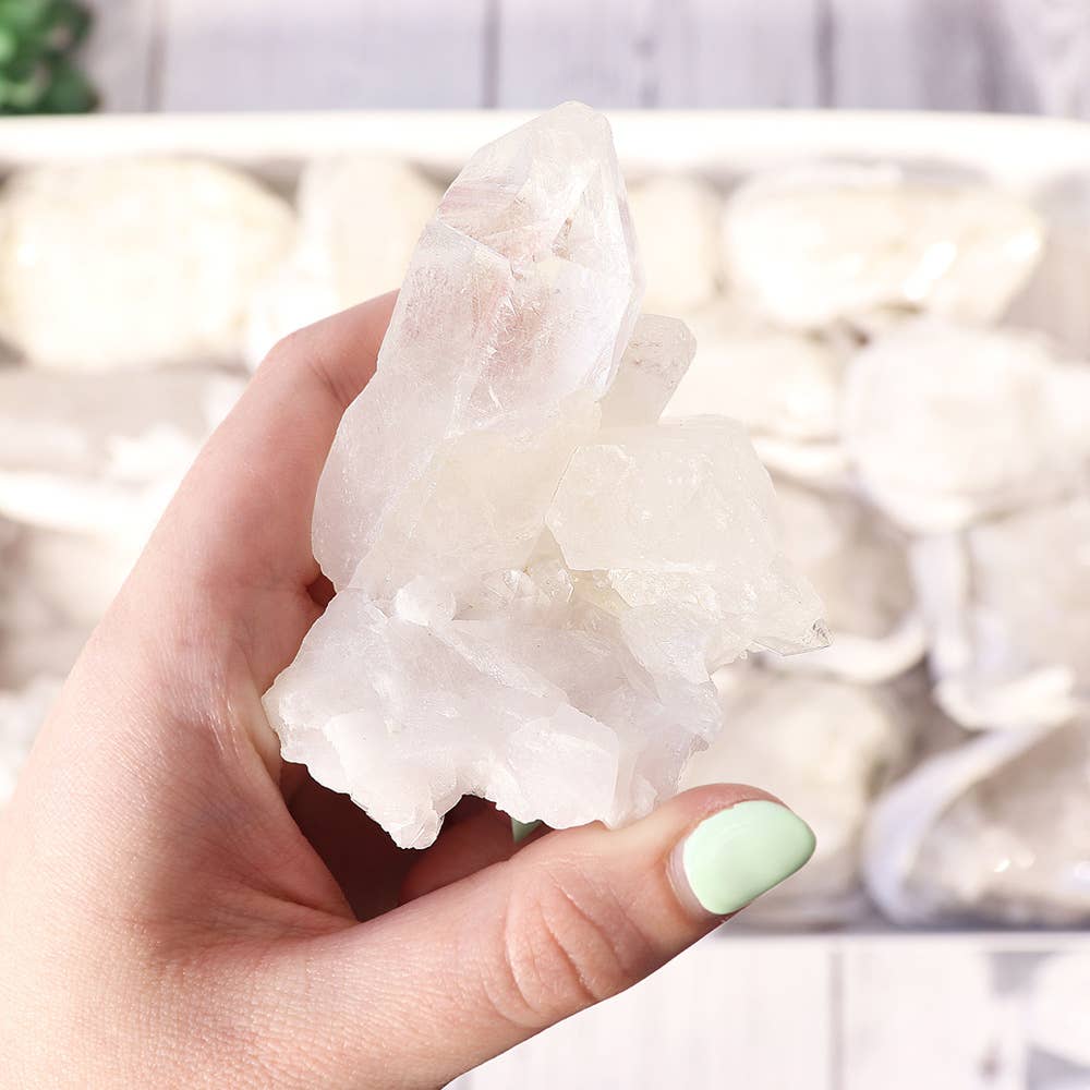 Crystal Quartz Clusters/Points in a Flat