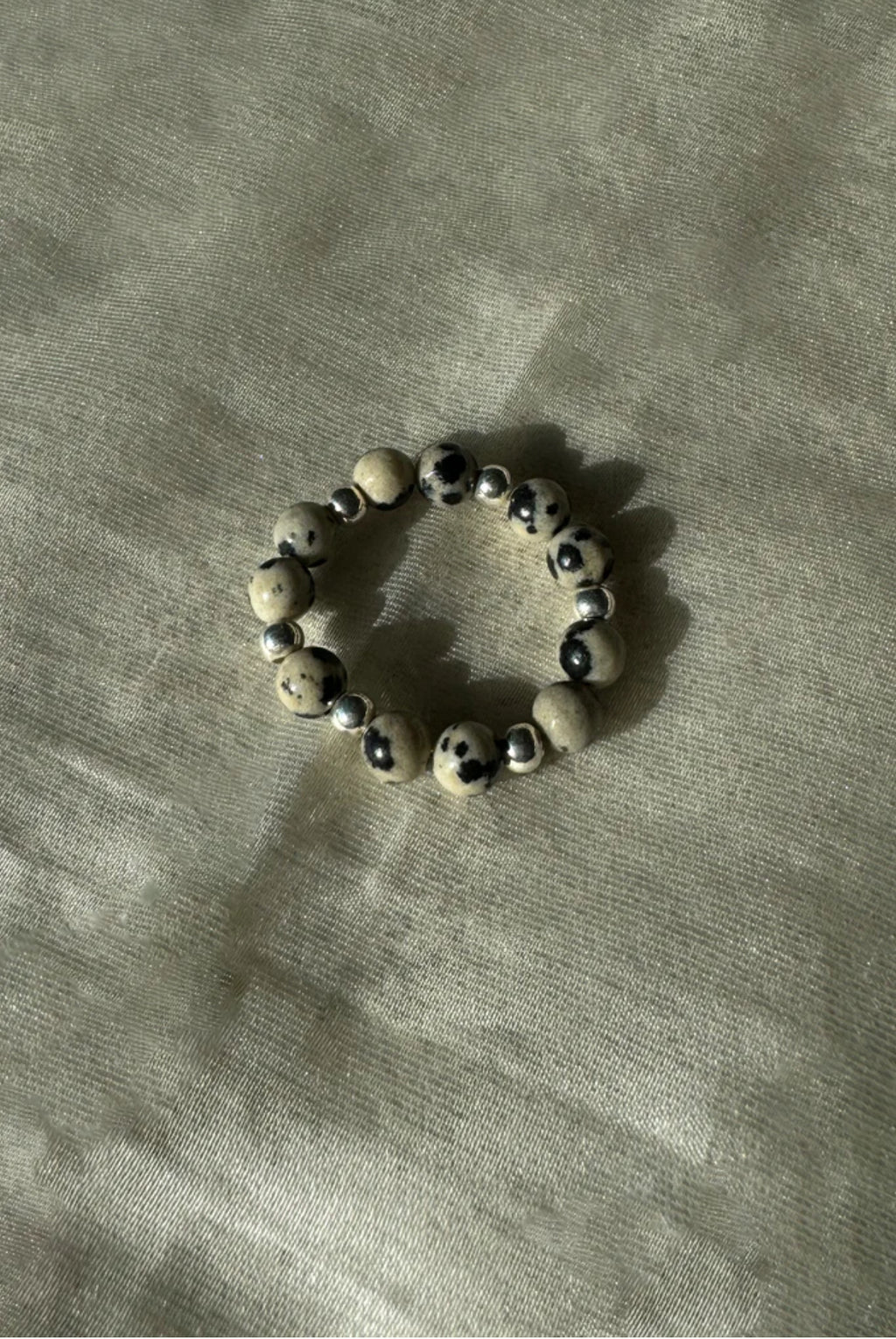 Simonett — Spotted Bead & Silver Ring