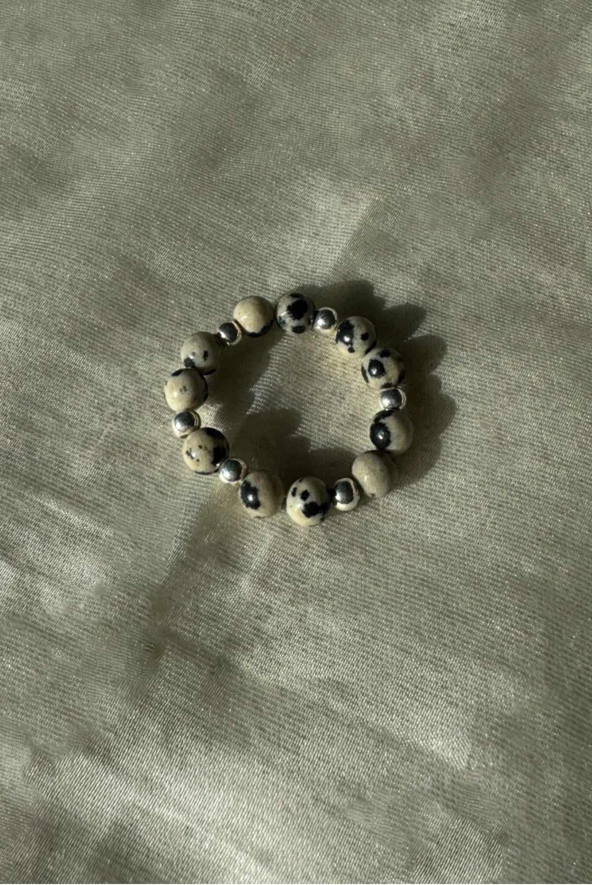 Simonett — Spotted Bead & Silver Ring