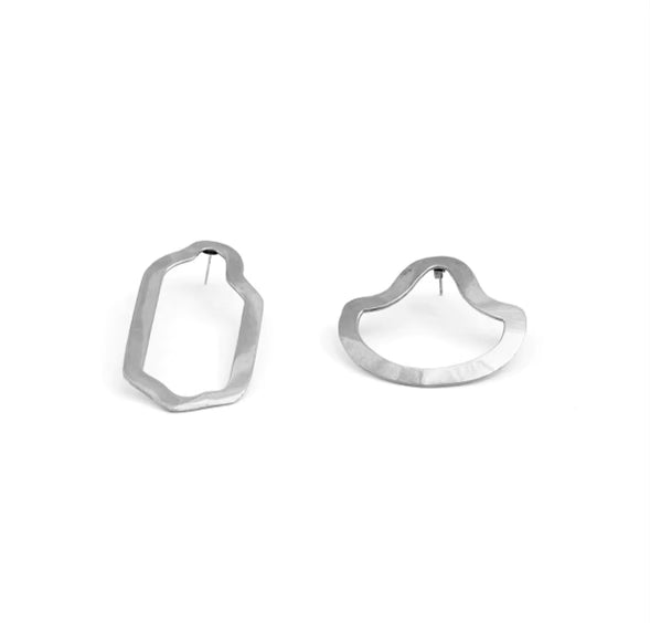 Elizabeth Hooper Studio - Negative Space Puzzle Earrings — artisan jewelry | Twelve Thirty Four