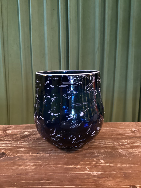 Simon Waranch Blown Glass Murinne Bowl w/ Lip Wrap (34) — original artwork | Twelve Thirty Four