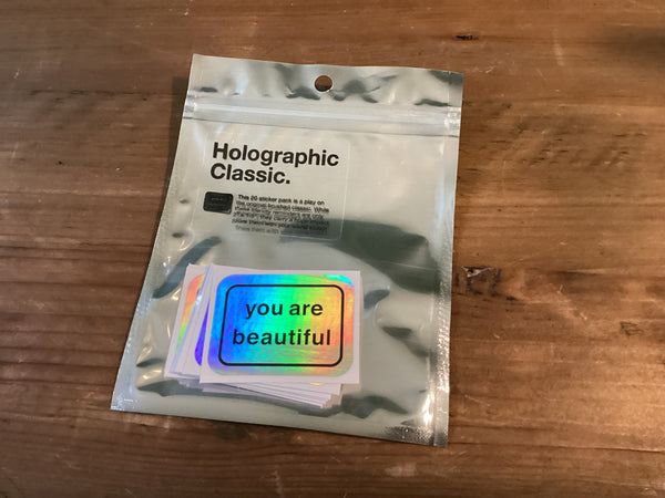 You Are Beautiful Holographic stickers | Twelve Thirty Four