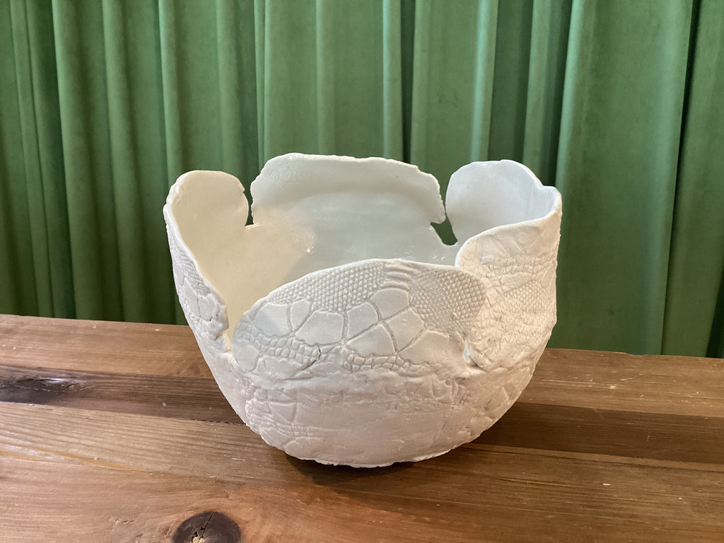 Barbara Harvel — Medium Porcelain Bowl with Glass