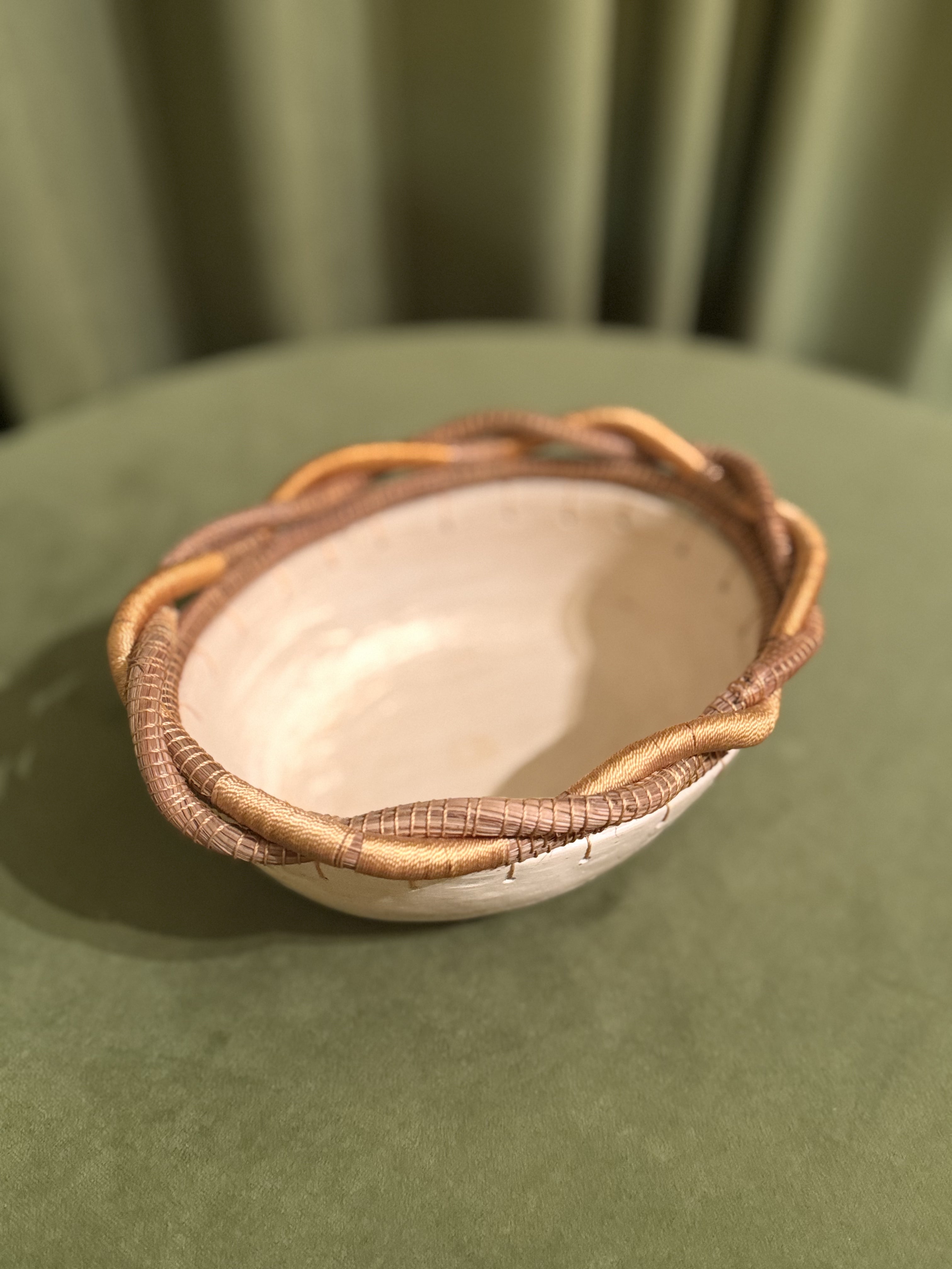 Handmade Ceramic Thread Bowl, Small