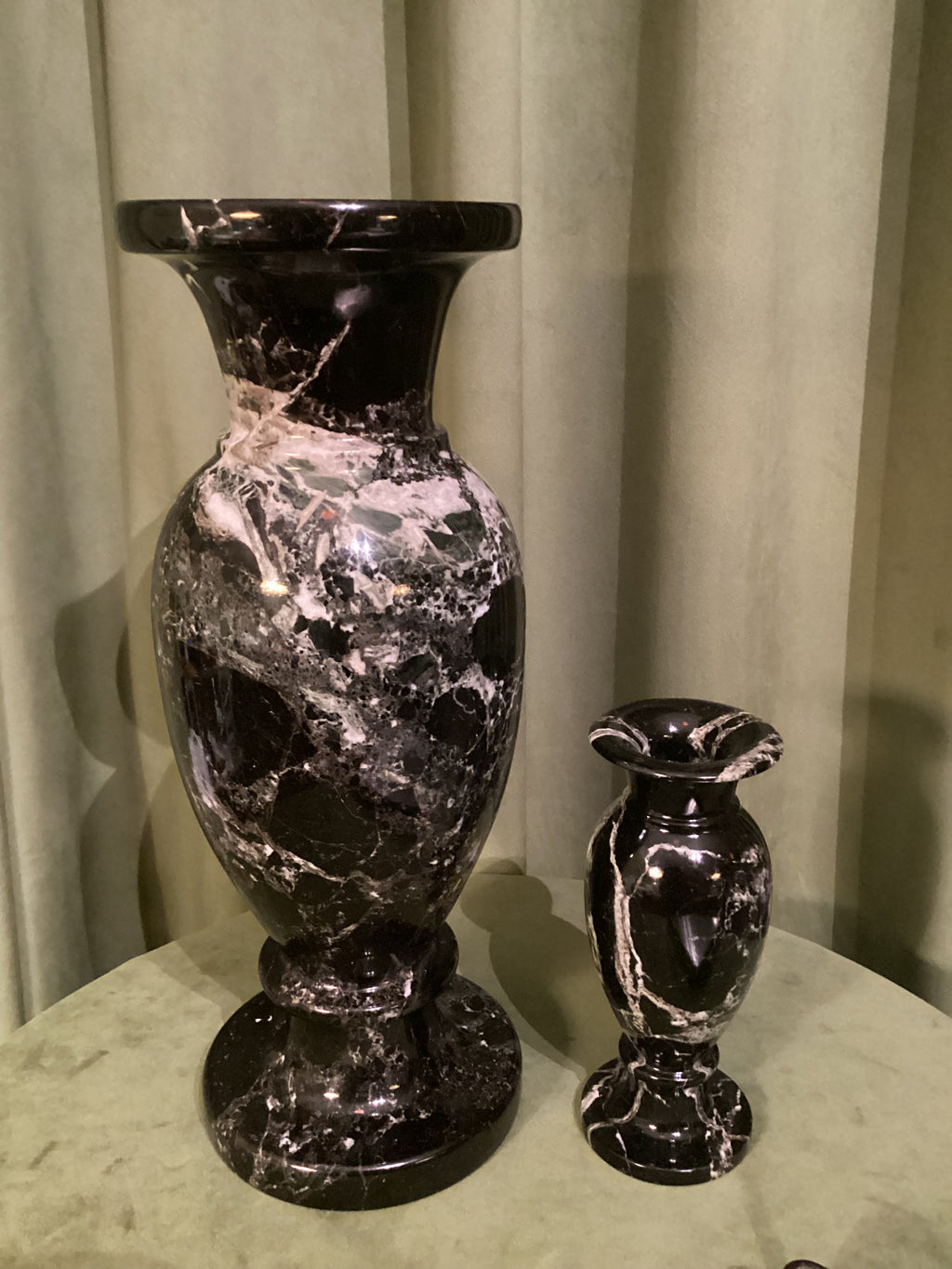 Black Marble Vase, Large