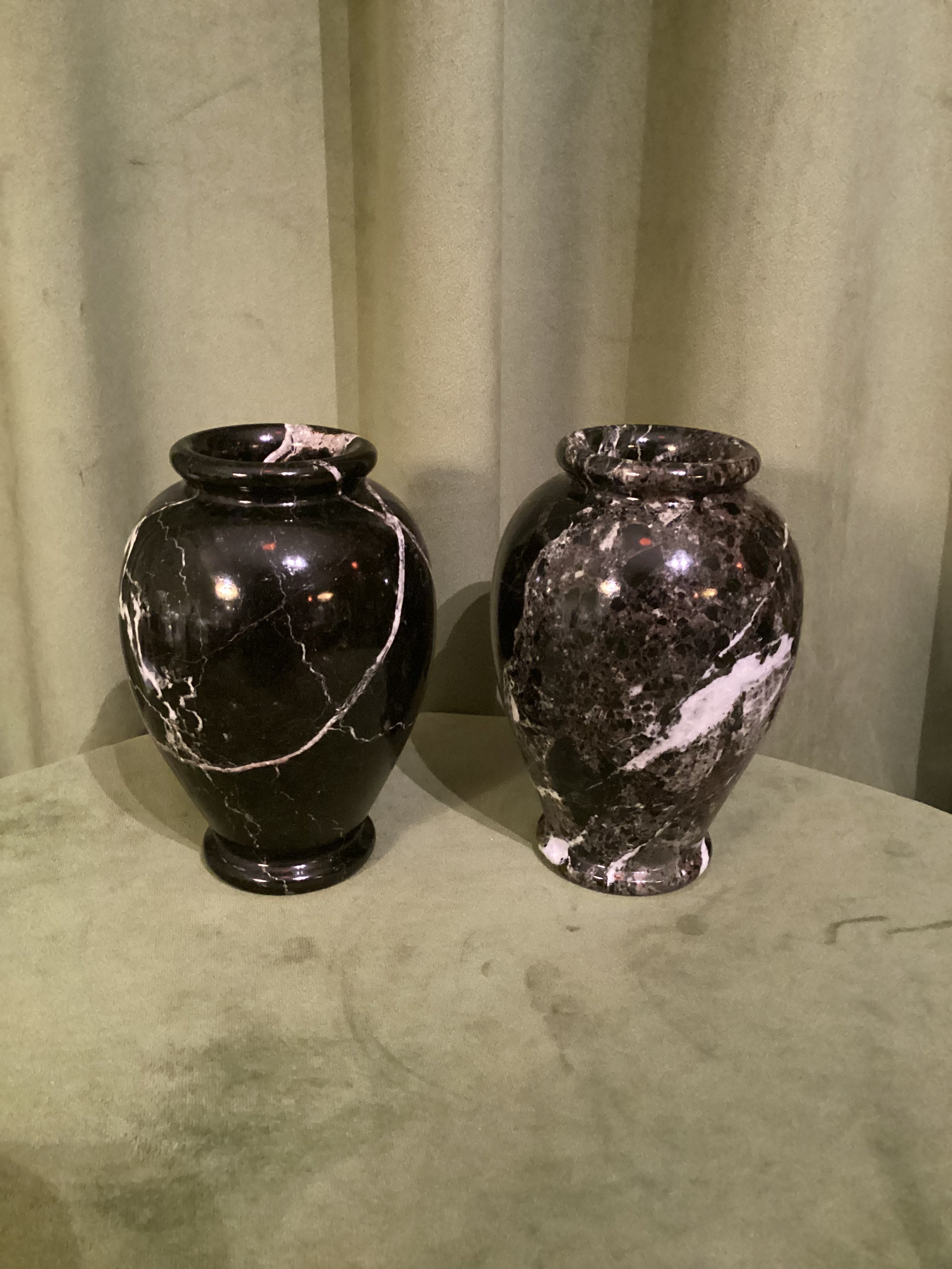 Oval Black Marble Vase | Twelve Thirty Four