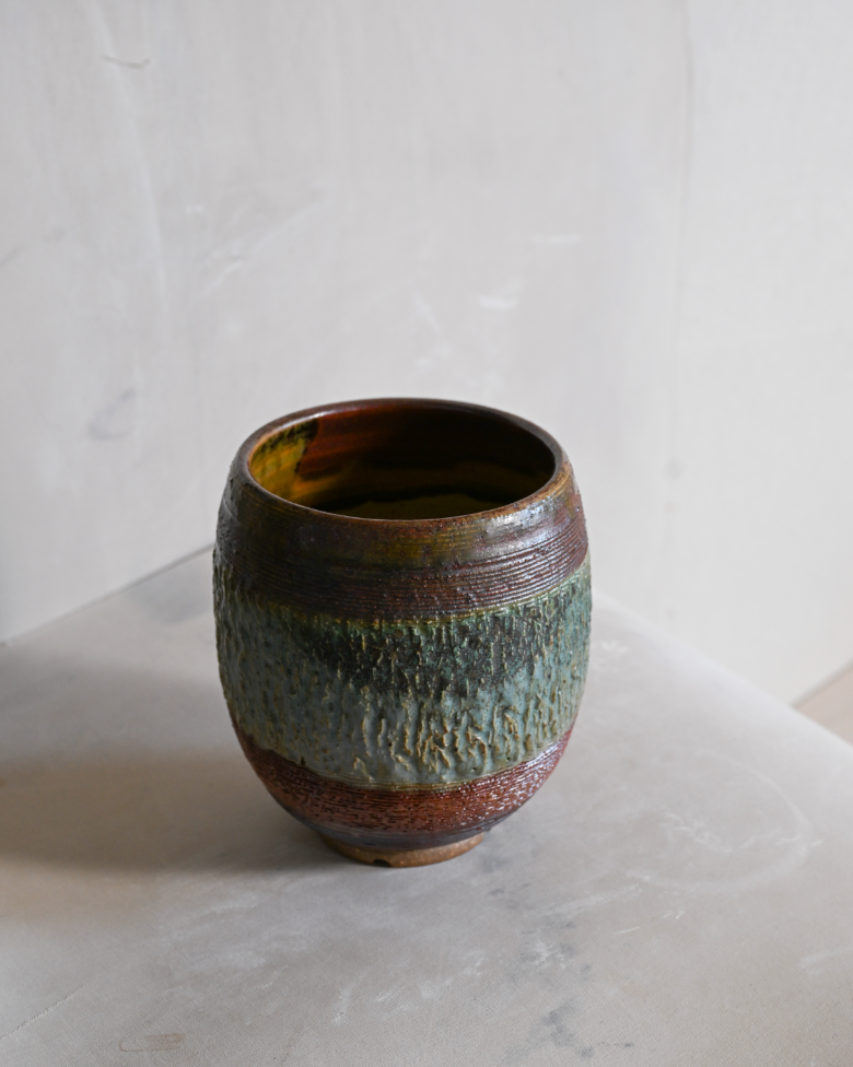 Bury Me West - #13 - One of a kind stoneware planter (holes in bottom) — live plant | Twelve Thirty Four
