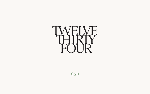 Twelve Thirty Four Gift Card