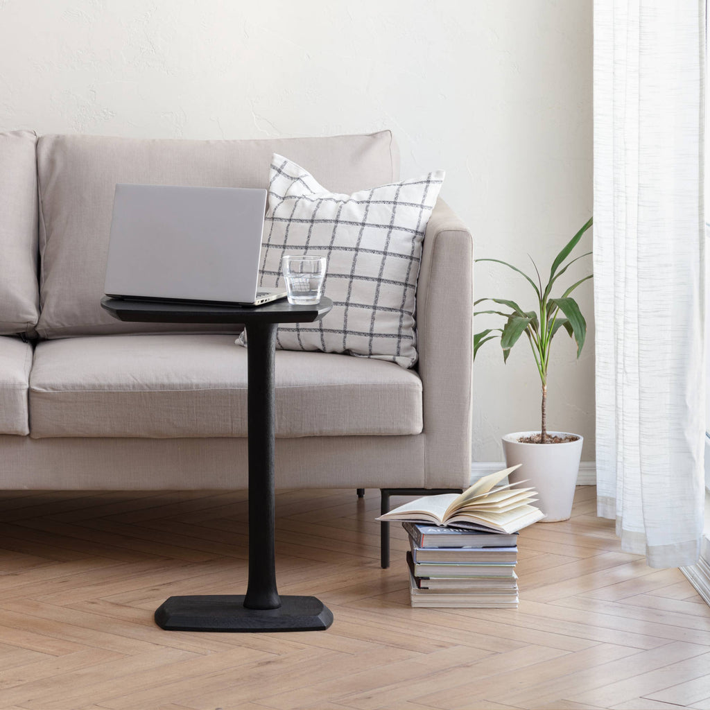 Ellis Solid Wood C Shaped Sofa Side End Table | Twelve Thirty Four